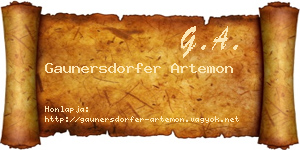Gaunersdorfer Artemon névjegykártya